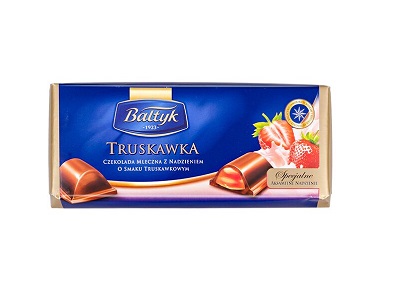 Шоколад Truskawka Baltyk вкус клубники 148г