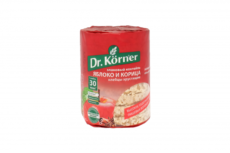 Хлебцы Dr.Korner злак.коктейль яблоко с корицей 90г