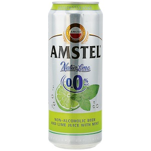 Пивной напиток Амстел Натур Лайм и Мята б/а 0,43л ж/б