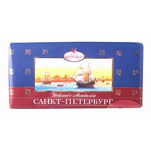 Шоколад Санкт-Петербург темный с миндалем 100г