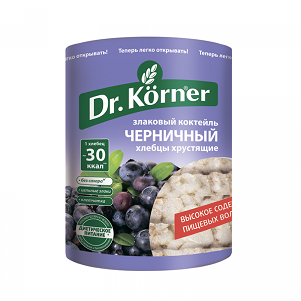 Хлебцы Dr.Korner злак.коктейль черничный 100г